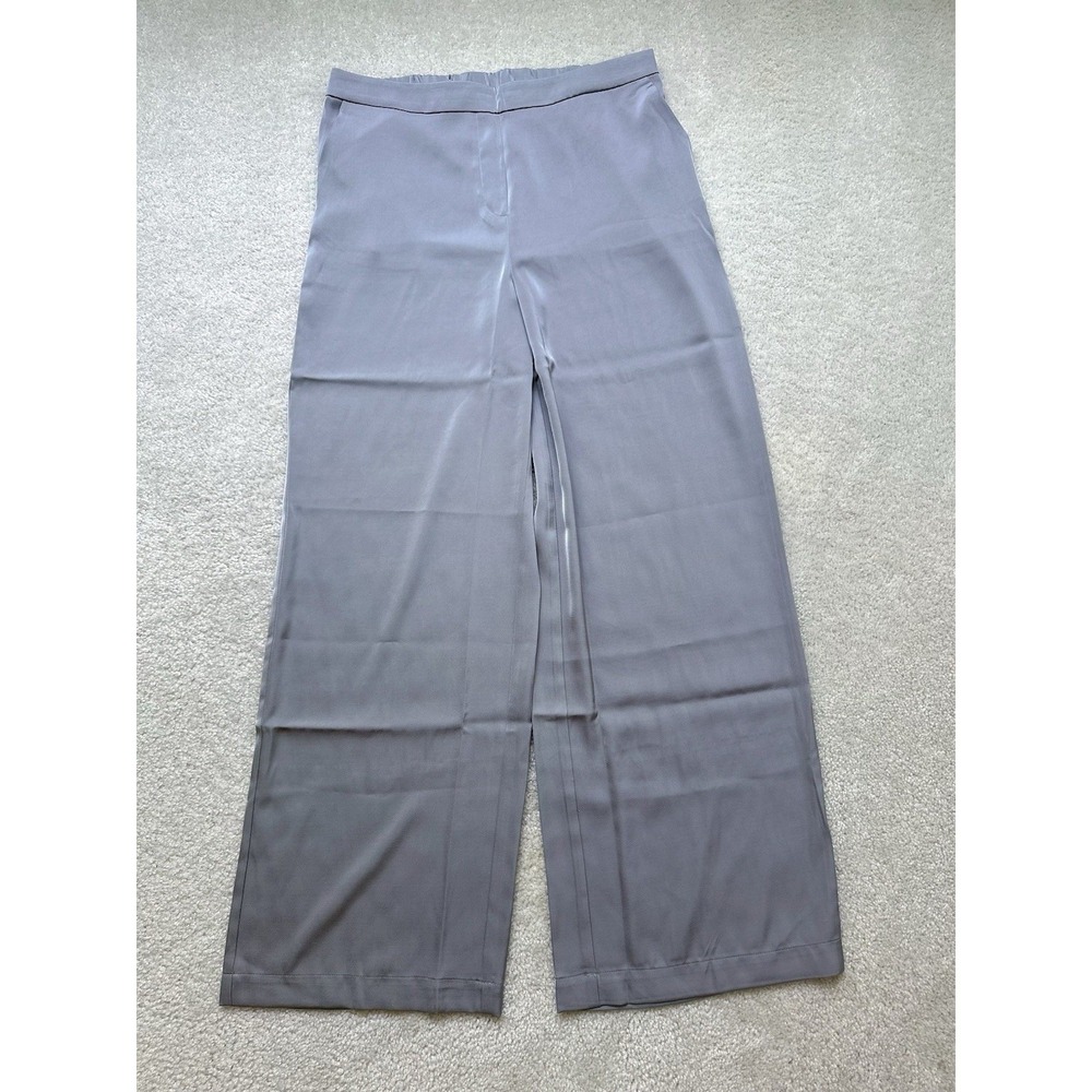 $89.5 Brand New Calvin Klein Wide Leg Silky Long Pants Size Large Gray